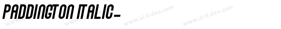 Paddington Italic字体转换